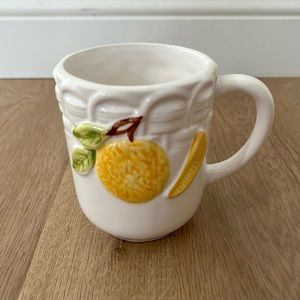 ALCOBACA Fruit Pear And Lemon‎ Coffee Tea Mug MADE IN PORTUGAL 4.5” H